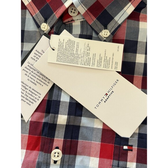 Tommy Hilfiger Mens Shirt Extra Large Button Plaid Adaptive Easy Closure - Picture 13 of 13